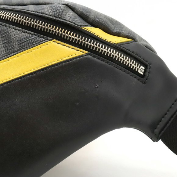 FENDI Zucca pattern diagonal belt bag, body waist pouch, coated canvas, leath... - Picture 6 of 9